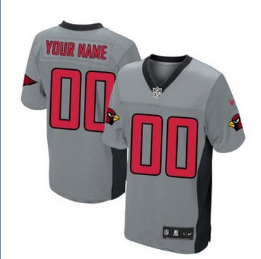 Men's Nike Arizona Cardinals Customized Limited Grey Shadow NFL Jersey