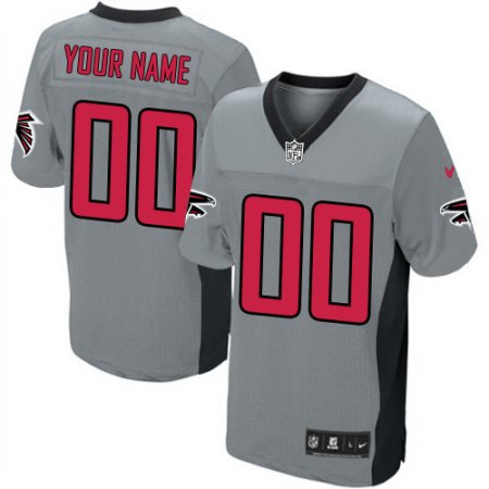 Men's Nike Atlanta Falcons Customized Elite Grey Shadow NFL Jersey