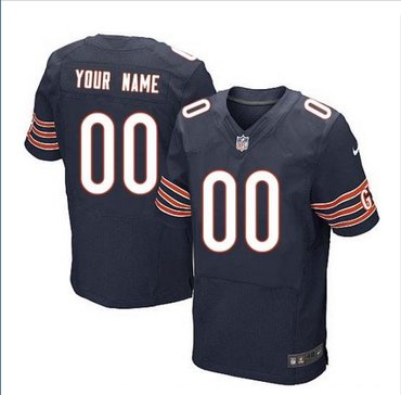 Men's Nike Chicago Bears Customized Elite Navy Blue Team Color NFL Jersey