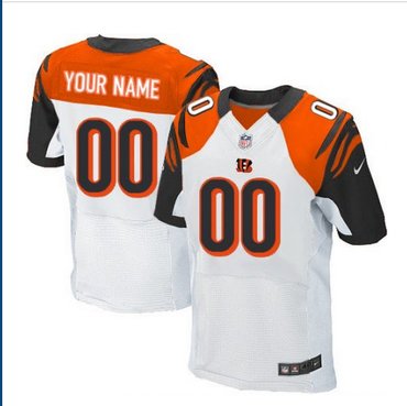 Men's Nike Cincinnati Bengals Customized Elite White NFL Jersey