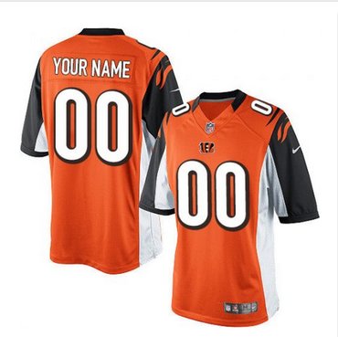 Men's Nike Cincinnati Bengals Customized Limited Orange Alternate NFL Jersey