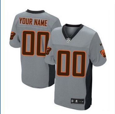 Men's Nike Cleveland Browns Customized Limited Grey Shadow NFL Jersey