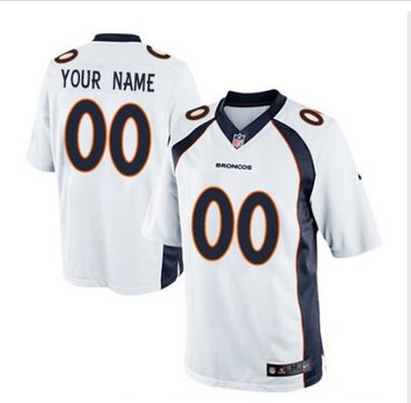 Men's Nike Denver Broncos Customized Limited White NFL Jersey