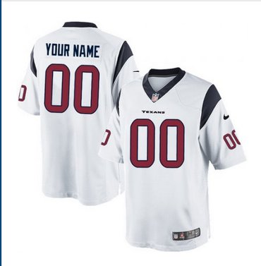 Men's Nike Houston Texans Customized Limited White NFL Jersey