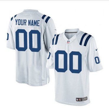 Men's Nike Indianapolis Colts Customized Limited White NFL Jersey