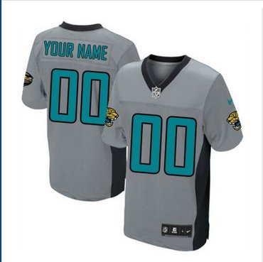 Men's Nike Jacksonville Jaguars Customized Elite Grey Shadow NFL Jersey