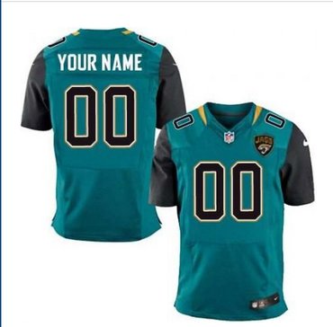 Men's Nike Jacksonville Jaguars Customized Elite Teal Green Team Color NFL Jersey