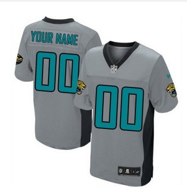 Men's Nike Jacksonville Jaguars Customized Limited Grey Shadow NFL Jersey