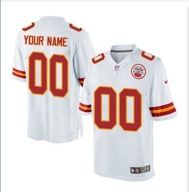 Men's Nike Kansas City Chiefs Customized Limited White NFL Jersey