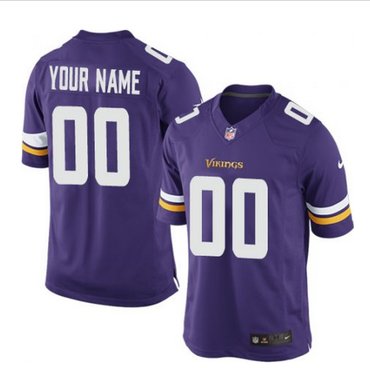 Men's Nike Minnesota Vikings Customized Limited Purple Team Color NFL Jersey