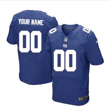 Men's Nike New York Giants Customized Elite Royal Blue Team Color NFL Jersey
