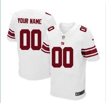 Men's Nike New York Giants Customized Elite White NFL Jersey