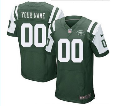 Men's Nike New York Jets Customized Elite Green Team Color NFL Jersey