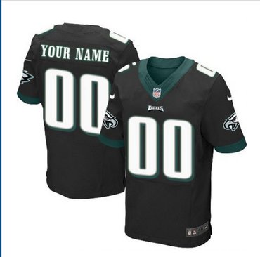 Men's Nike Philadelphia Eagles Customized Elite Black Alternate NFL Jersey