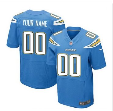 Men's Nike San Diego Chargers Customized Elite Electric Blue Alternate NFL Jersey