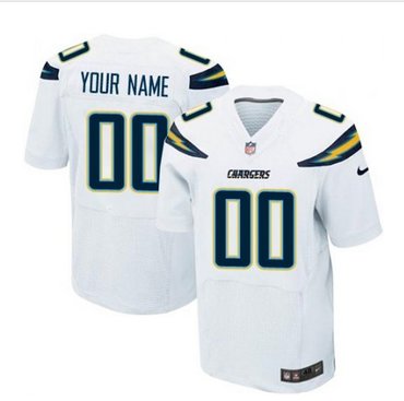 Men's Nike San Diego Chargers Customized Elite White NFL Jersey