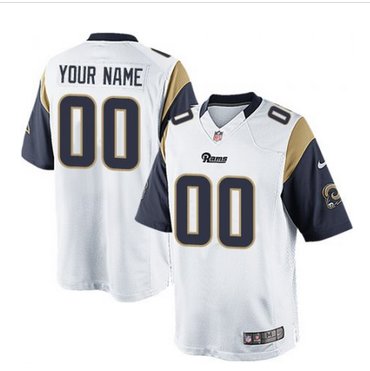 Men's Nike Los Angeles Rams Customized Limited White NFL Jersey