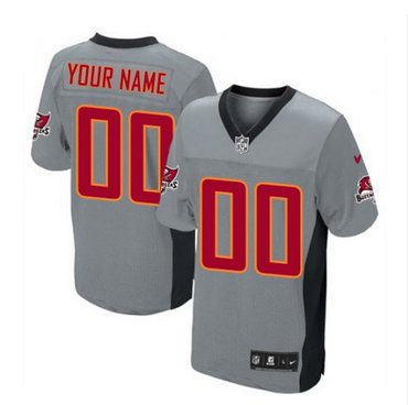 Men's Nike Tampa Bay Buccaneers Customized Limited Grey Shadow NFL Jersey