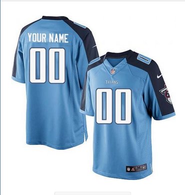 Men's Nike Tennessee Titans Customized Limited Light Blue Team Color NFL Jersey
