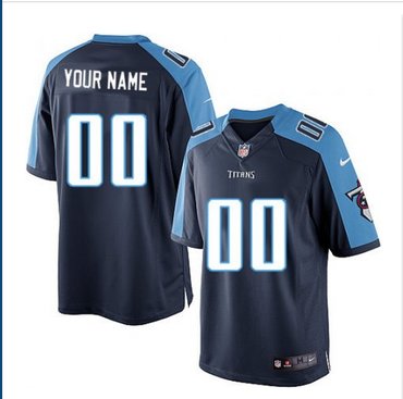 Men's Nike Tennessee Titans Customized Limited Navy Blue Alternate NFL Jersey