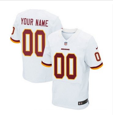 Men's Nike Washington Redskins Customized Elite White NFL Jersey