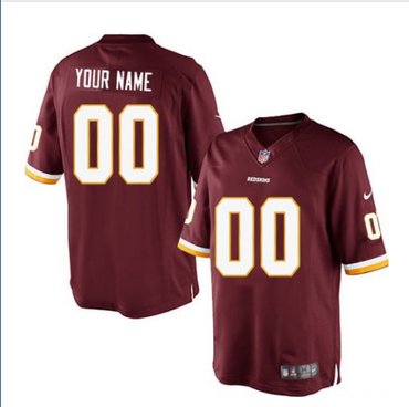 Men's Nike Washington Redskins Customized Limited Burgundy Red Team Color NFL Jersey
