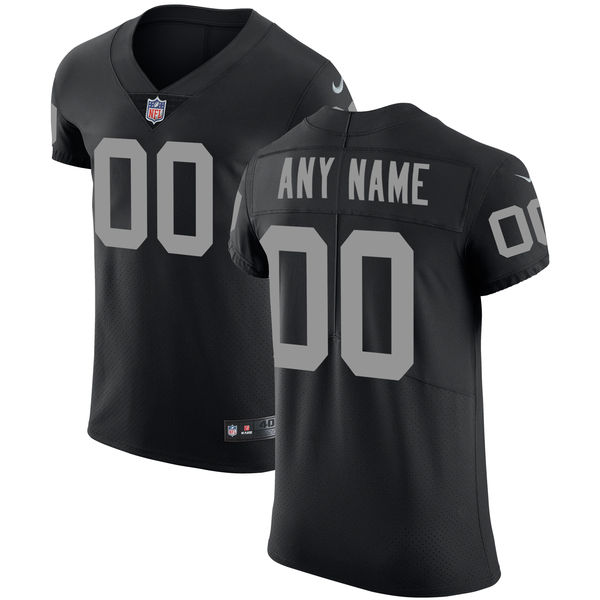 Men's Oakland Raiders Black Nike Black Vapor Untouchable Custom Elite Jersey