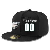 Men's Philadelphia Eagles Black Custom On-Field 59FIFTY Structured Fitted Hat