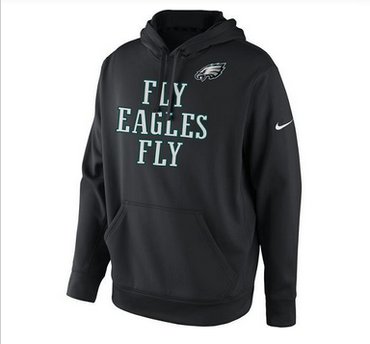 Men's Philadelphia Eagles Nike Black Fly Eagles Fly Pullover Hoodie