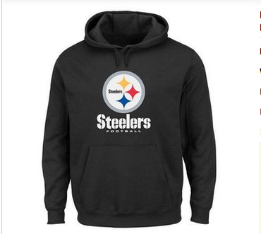 Men's Pittsburgh Steelers Black Critical Victory Pullover Hoodie