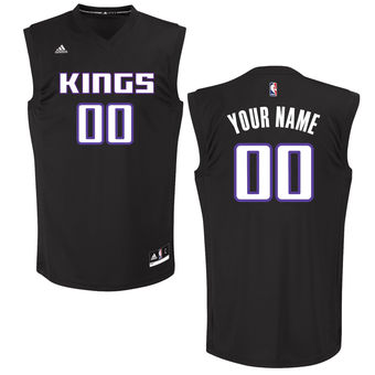 Men's Sacramento Kings adidas Black Custom Chase Jersey