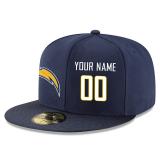 Men's San Diego Chargers Navy Custom On-Field 59FIFTY Structured Hat