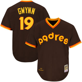Men's San Diego Padres Tony Gwynn Mitchell & Ness Brown Authentic Jersey Men's San Diego Padres Tony Gwynn Mitchell & Ness Brown Authentic Jersey