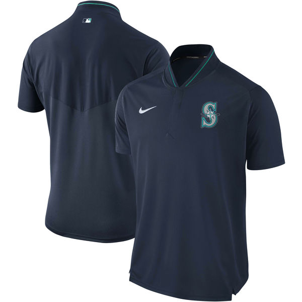 Men's Seattle Mariners Nike Navy Authentic Collection Elite Performance Polo