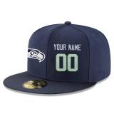 Men's Seattle Seahawks Navy Custom On-Field 59FIFTY Structured  Hat