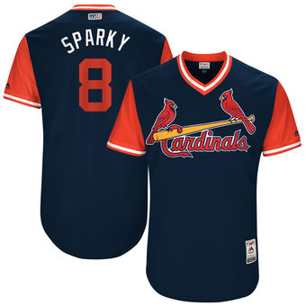 Men's St. Louis Cardinals Mike Leake Sparky Majestic Navy 2017 Players Weekend Authentic Jersey Men's St. Louis Cardinals Mike Leake Sparky Majestic Navy 2017 Players Weekend Authentic Jersey