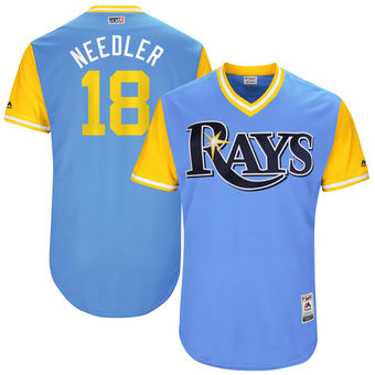 Men's Tampa Bay Rays Peter Bourjos Needler Majestic Light Blue 2017 Players Weekend Authentic Jersey Men's Tampa Bay Rays Peter Bourjos Needler Majestic Light Blue 2017 Players Weekend Authentic Jersey