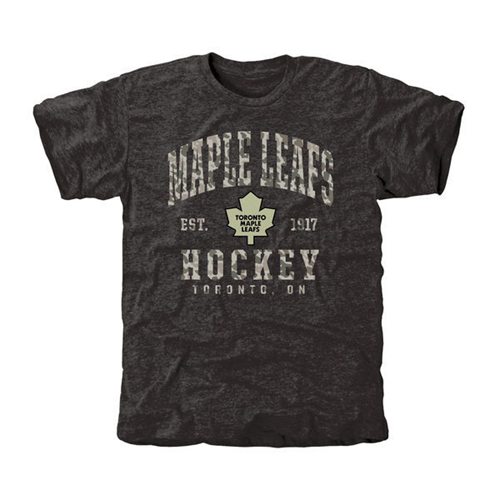 Men's Toronto Maple Leafs Black Camo Stack T-Shirt Men's Toronto Maple Leafs Black Camo Stack T-Shirt
