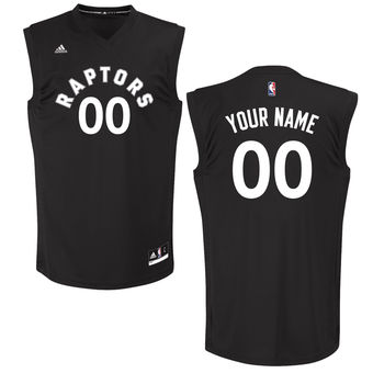 Men's Toronto Raptors adidas Black Custom Chase Jersey
