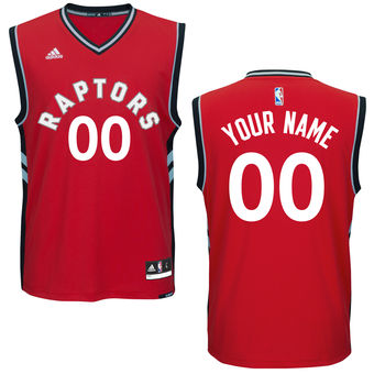 Men's Toronto Raptors adidas Red Custom Replica Road Jersey