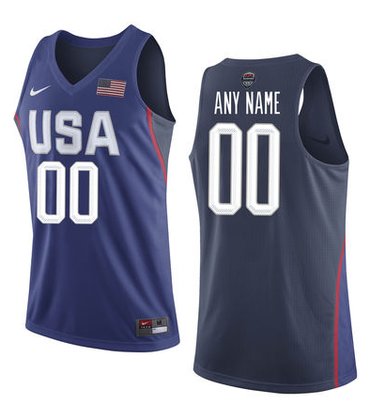 Men's USA Basketball Nike Royal Replica Custom Jersey Men's USA Basketball Nike Royal Replica Custom Jersey