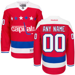 Men's Washington Capitals Reebok Red Premier Alternate Custom Jersey