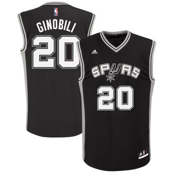 Men's adidas San Antonio Spurs Manu Ginobili Black Road Replica Jersey Men's adidas San Antonio Spurs Manu Ginobili Black Road Replica Jersey