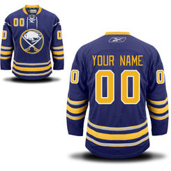 Mens Buffalo Sabres Navy Blue Reebok EDGE Authentic Custom Home Jersey