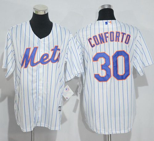 Mets #30 Michael Conforto White(Blue Strip) Home Cool Base Stitched Youth MLB Jersey Mets #30 Michael Conforto White(Blue Strip) Home Cool Base Stitched Youth MLB Jersey