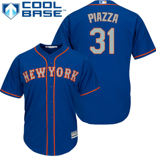 Mets #31 Mike Piazza Blue(Grey NO.) Cool Base Stitched Youth MLB Jersey Mets #31 Mike Piazza Blue(Grey NO.) Cool Base Stitched Youth MLB Jersey