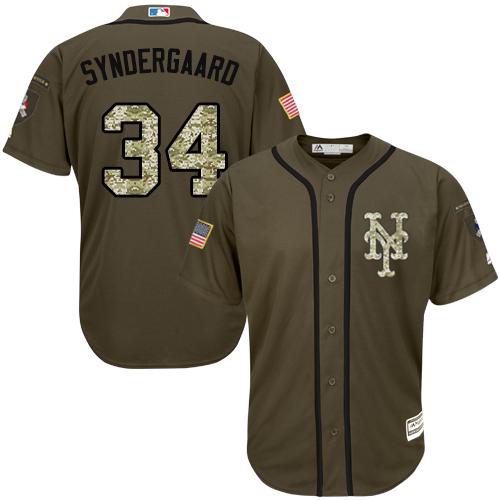 Mets #34 Noah Syndergaard Green Salute to Service Stitched Youth MLB Jersey Mets #34 Noah Syndergaard Green Salute to Service Stitched Youth MLB Jersey