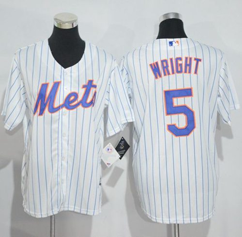 Mets #5 David Wright White(Blue Strip) Home Cool Base Stitched Youth MLB Jersey Mets #5 David Wright White(Blue Strip) Home Cool Base Stitched Youth MLB Jersey