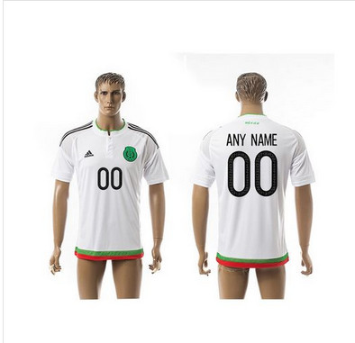 Mexico Personalized White Away Soccer Country Jersey Mexico Personalized White Away Soccer Country Jersey