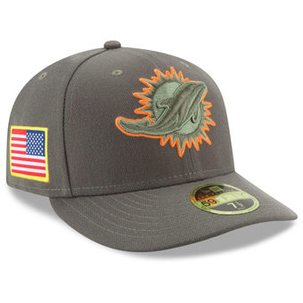 Miami Dolphins 2017 Salute To Service Low Profile Fitted Hat – Olive